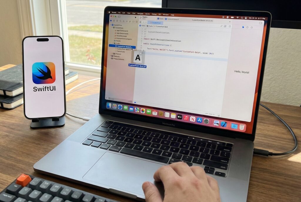 Custom font in SwiftUI and Xcode - Swift Programming